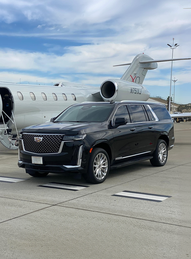 Blue Sky Limo Mini Coach Bus side profile