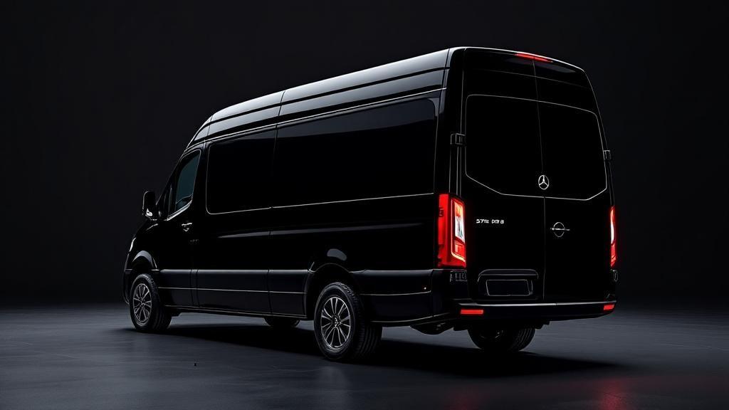 Luxury Sprinter rear three-quarter view